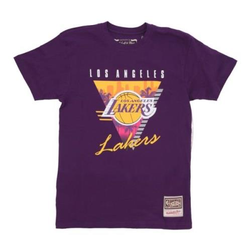 NBA Final Seconds Tee Paars Mitchell & Ness , Purple , Heren