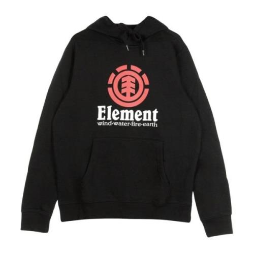 Verticale Hoodie Zwart Element , Black , Heren