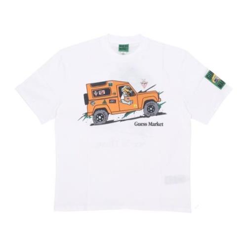 Markt Rover Puur Wit Heren Tee Guess , White , Heren