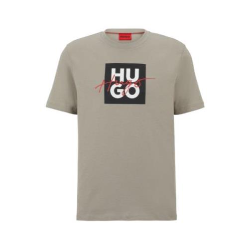 Beige T-shirt voor mannen Hugo Boss , Beige , Heren