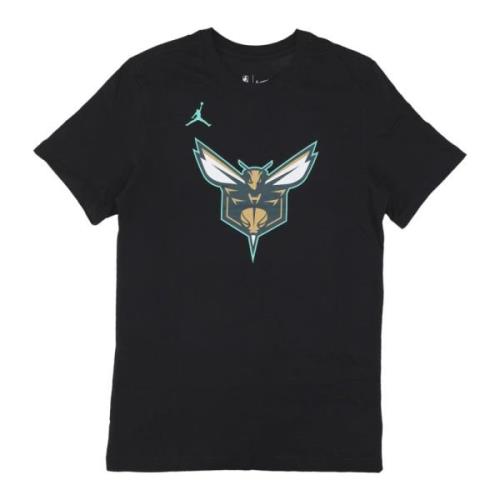 Charlotte Hornets Logo Tee Jordan , Black , Heren