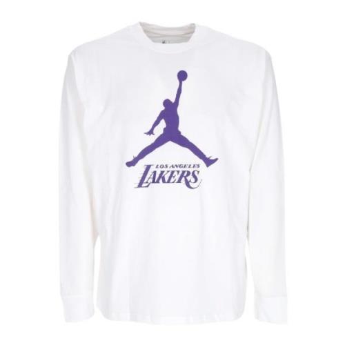 Lakers Longsleeve Tee Wit Jordan , White , Heren