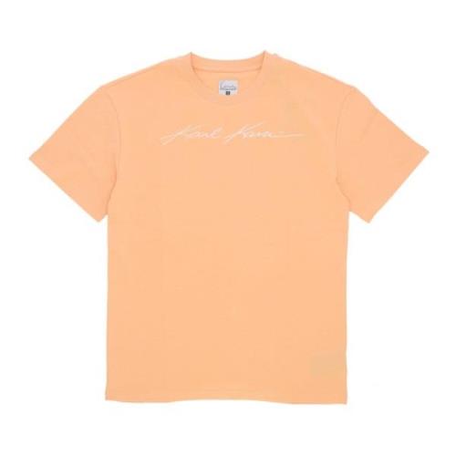 Autograph Heavy Jersey Boxy Tee Apricot Karl Kani , Orange , Heren