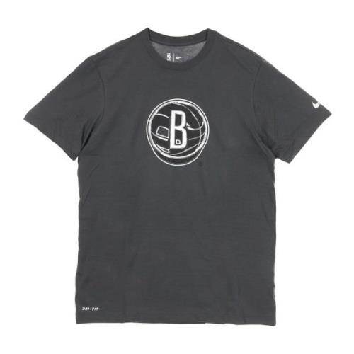 Brooklyn Nets Logo Tee Dry-Fit Nike , Gray , Heren