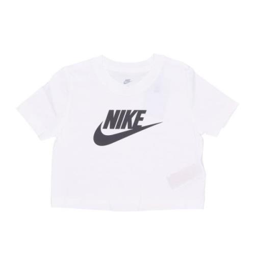 Korte Crop Tee Sportkleding Wit Nike , White , Dames