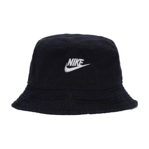 Futura Heren Bucket Hat Zwart/Wit Nike , Black , Heren