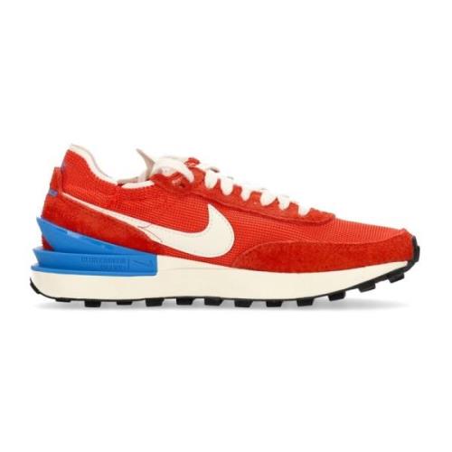 Vintage Lage Sneaker Rood Blauw Nike , Red , Dames