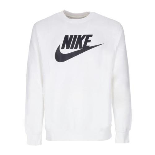 Grafische Crew Sweatshirt Wit Sportkleding Nike , White , Heren