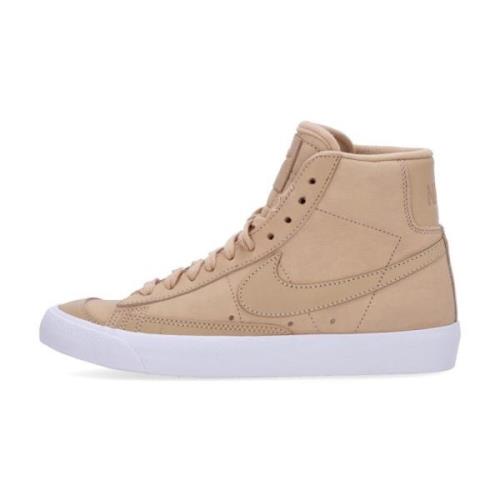 Premium Hoge Leren Sneaker Nike , Beige , Dames