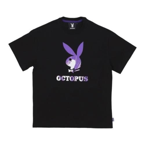 Playboy Logo Tee Zwart T-shirt Octopus , Black , Heren