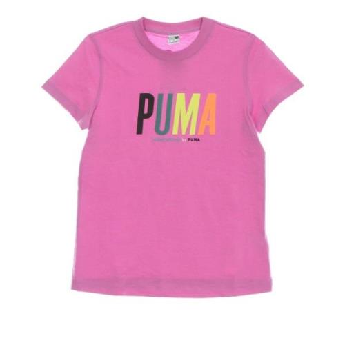 Grafische Tee Mauve Dames T-shirt Puma , Purple , Dames