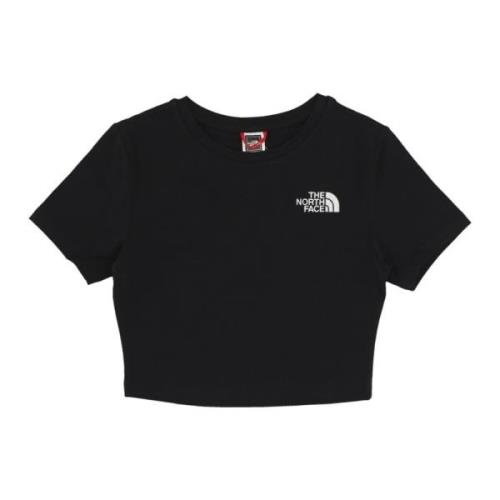 Zwarte Crop Tee Korte Mouw The North Face , Black , Dames