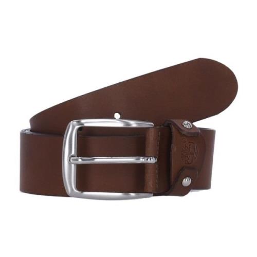 Koeienleren Riem met Metalen Gesp Timberland , Brown , Heren