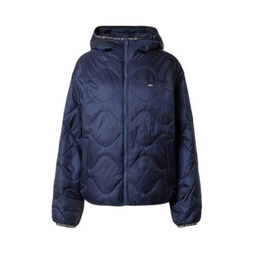 Donkerblauwe Donsjas met Capuchon Tommy Hilfiger , Blue , Heren