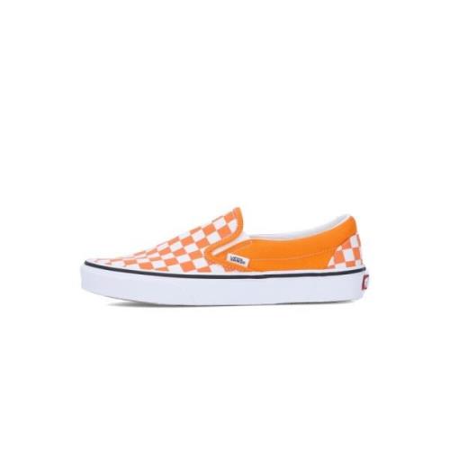 Geruite Slip-on Sneaker Oranje Tijger Vans , Orange , Heren