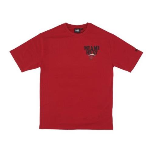 Miami Heat Script Tee Rood/Wit New Era , Red , Heren