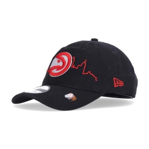 Atlanta Hawks Gebogen Klep Pet New Era , Black , Unisex