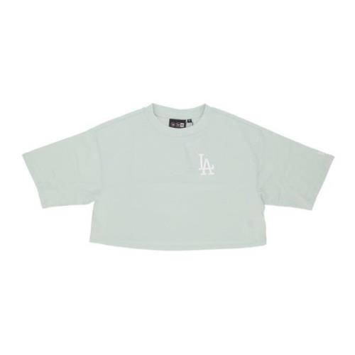 Dodgers Lifestyle Crop Tee Mint/White New Era , Green , Dames