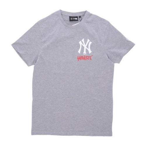 Yankees Logo Grafisch T-shirt New Era , Gray , Heren