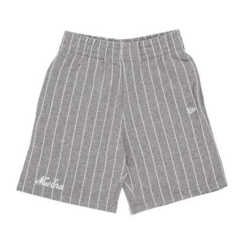 Gestreepte Shorts Heather Grey/Wit New Era , Gray , Heren