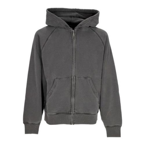 Zip Hoodie Jas Flint Garment Dyed Carhartt Wip , Gray , Heren