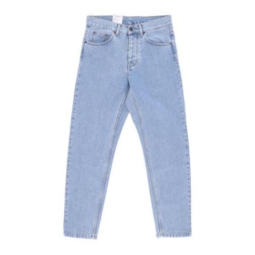 Blauwe Steen Gebleekte Relaxed Fit Jeans Carhartt Wip , Blue , Heren