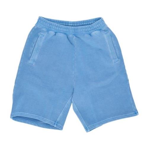 Geverfde Tracksuit Shorts met Zakken Carhartt Wip , Blue , Heren