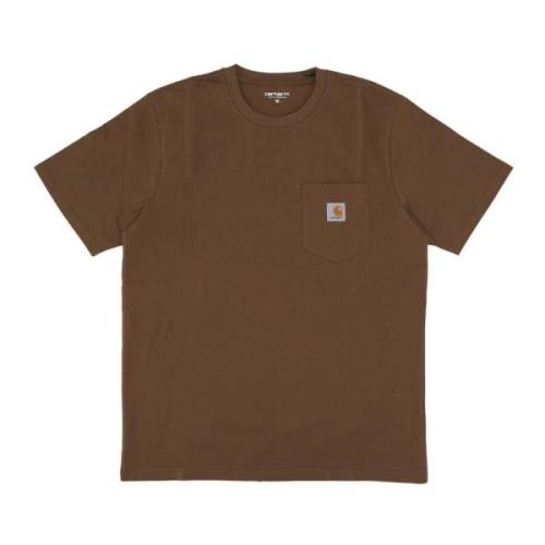 Lumber Pocket Tee Korte Mouwen T-shirt Carhartt Wip , Brown , Heren