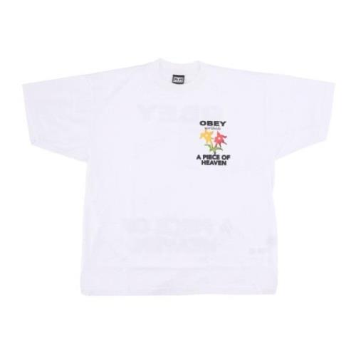 Hemel Crew Neck T-shirt Zeefdruk Obey , White , Heren