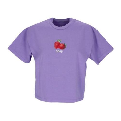 Lavendel Tuinbessen Crop Tee Dames Obey , Purple , Dames