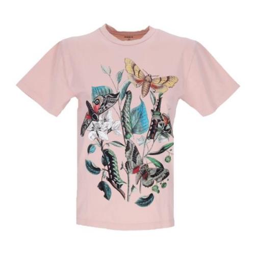 Roze Klei Motief Tee Dames Obey , Pink , Dames