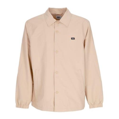 Froggy Coach Jacket Irish Cream Obey , Beige , Heren