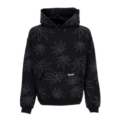 Zwarte Plantlife Fleece Hoodie Heren HUF , Black , Heren