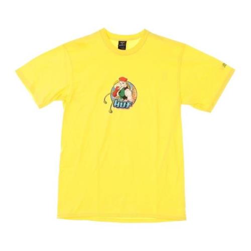 Street Fighter II Gele Heren Tee HUF , Yellow , Heren