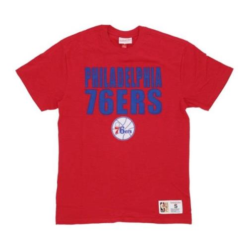 Philadelphia 76ers NBA Tee Mitchell & Ness , Red , Heren