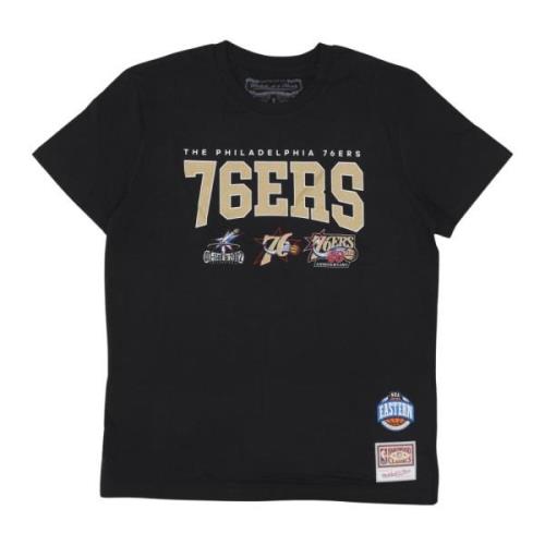 Philadelphia 76ers NBA T-shirt Mitchell & Ness , Black , Heren