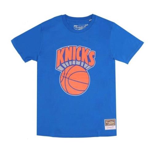 New York Knicks Logo T-shirt Mitchell & Ness , Blue , Heren