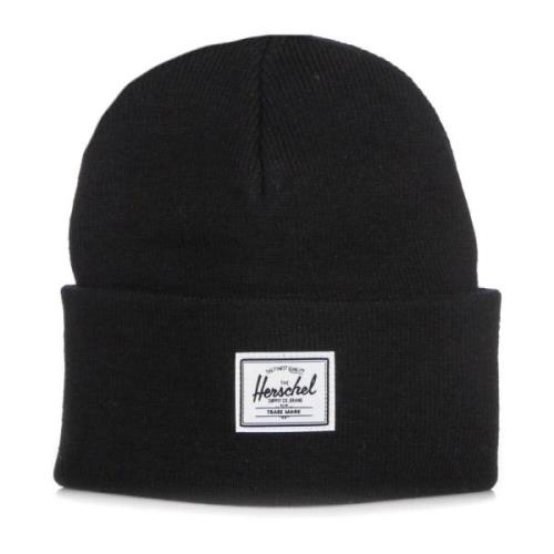 Zwarte Beanie Hoed met Manchet Herschel , Black , Heren