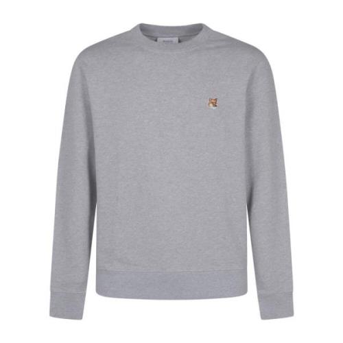 Vossenkop Patch Sweater Maison Kitsuné , Gray , Heren