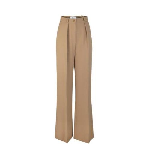 Bruine Broek met Monogram Voering Elisabetta Franchi , Brown , Dames