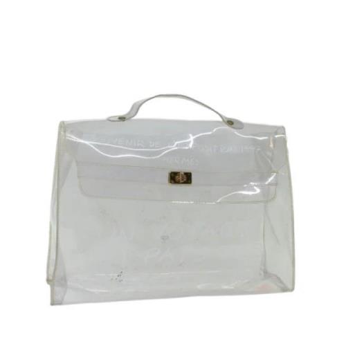 Pre-owned Vinyl handbags Hermès Vintage , White , Dames