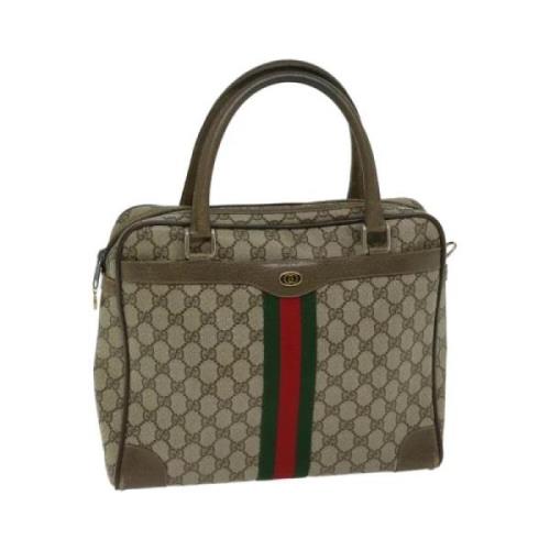 Pre-owned Canvas handbags Gucci Vintage , Beige , Dames