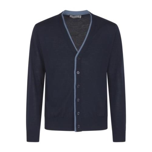 Blauwe Punto Sweater Canali , Blue , Heren