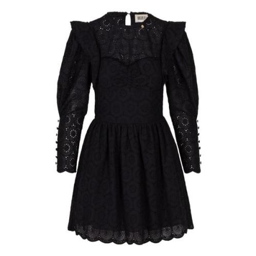 Stijlvol Geborduurde Zwarte Jurk Bizuu , Black , Dames