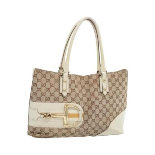 Pre-owned Canvas gucci-bags Gucci Vintage , White , Dames