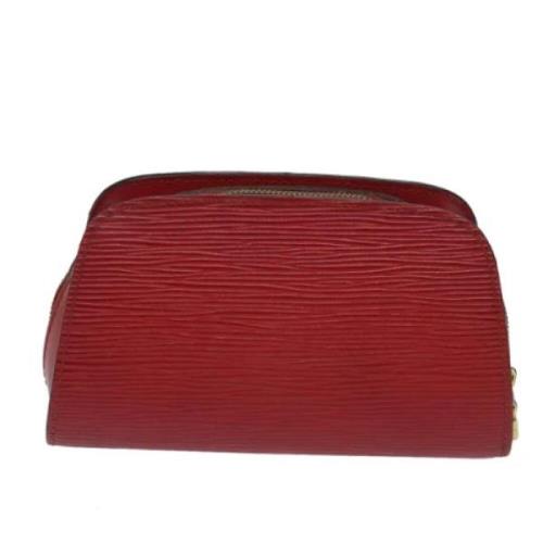 Pre-owned Leather pouches Louis Vuitton Vintage , Red , Dames