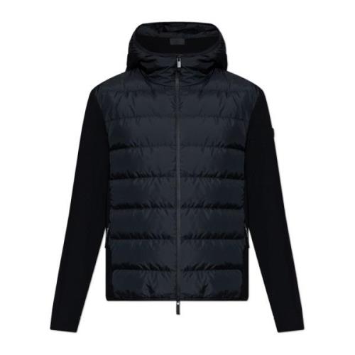 Cardigan met gewatteerde voorkant Moncler , Black , Heren