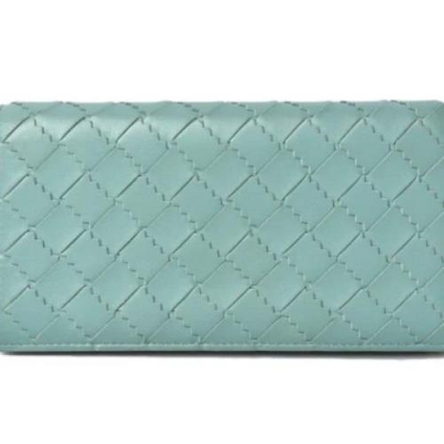 Pre-owned Leather wallets Bottega Veneta Vintage , Blue , Dames