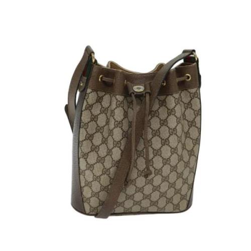 Pre-owned Leather gucci-bags Gucci Vintage , Beige , Dames