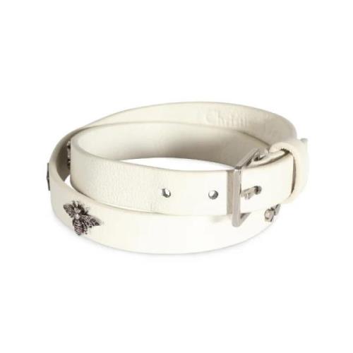 Pre-owned Metal bracelets Dior Vintage , White , Dames